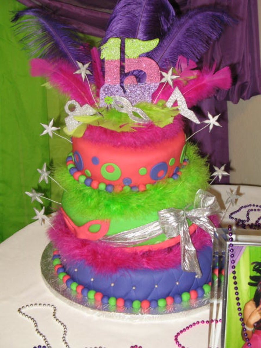 Masquerade Quinceanera Cake