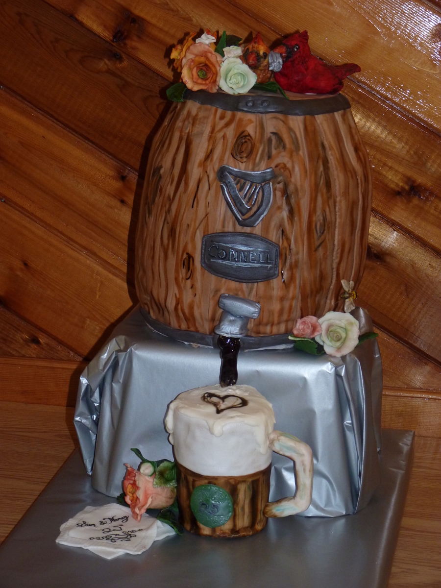 Beer Keg Cake