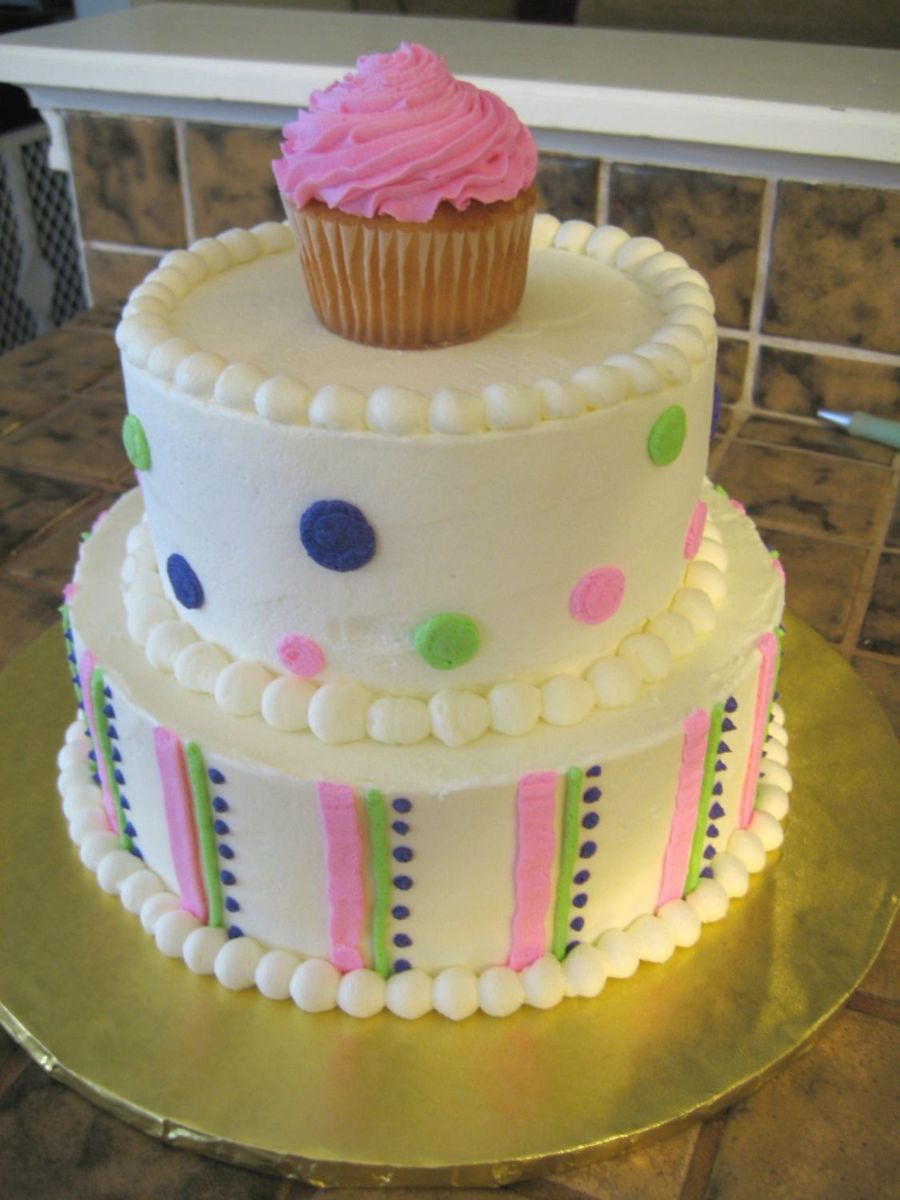 First Birthday Cupcake Cake