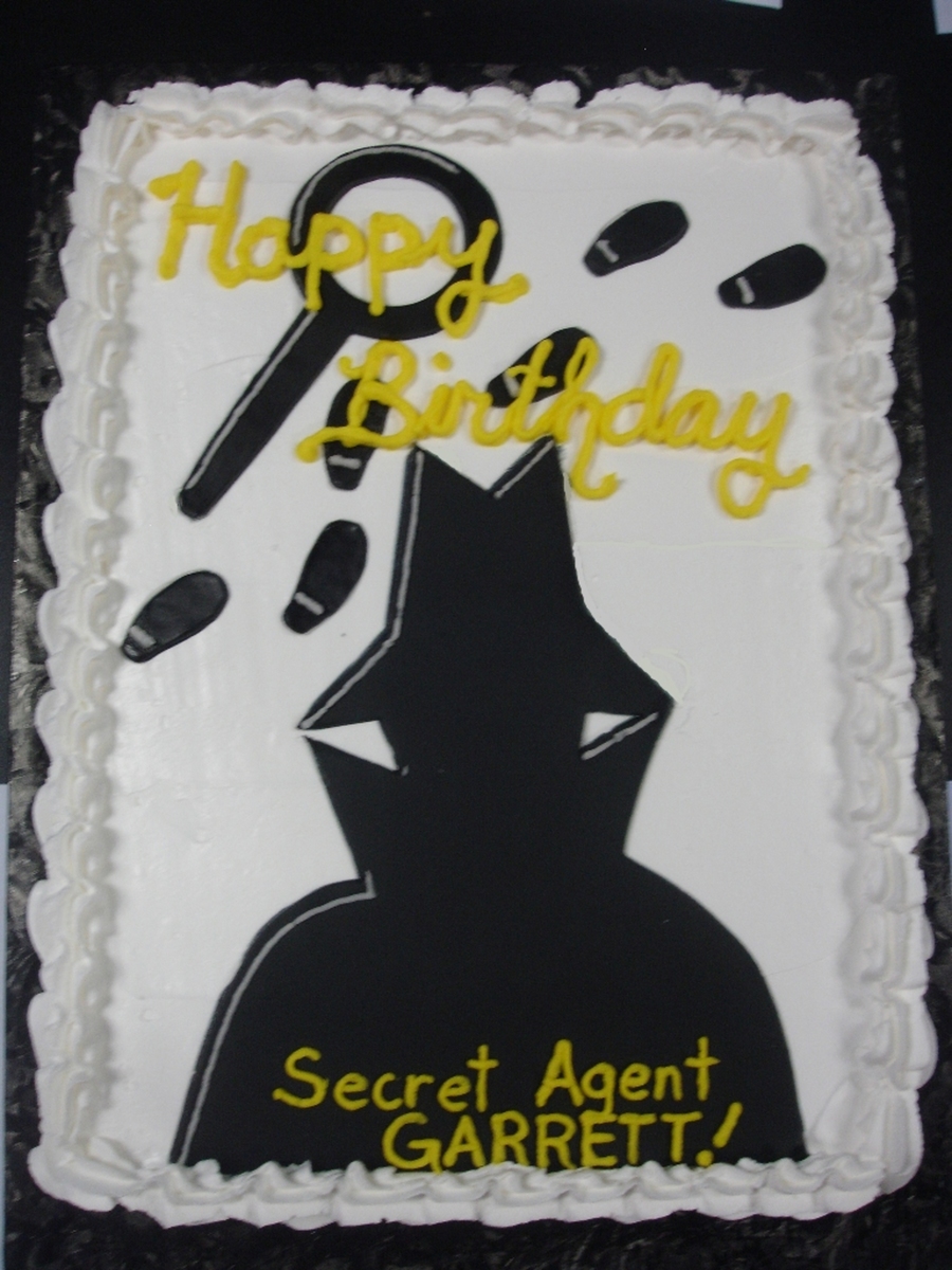 Secret Agent Birthday Cake
