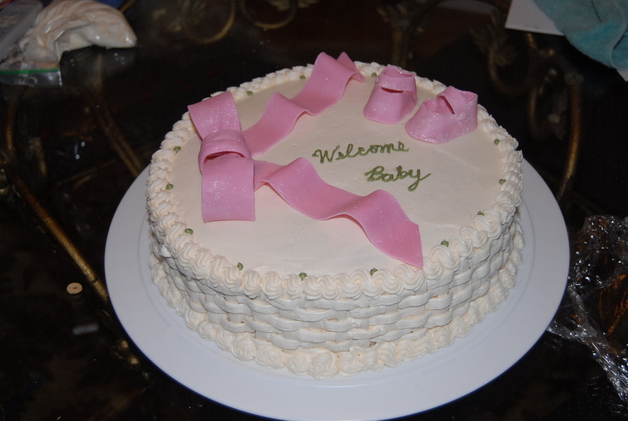 Pink Baby Shower Cake