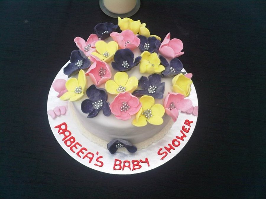 Flower Baby Shower Cake