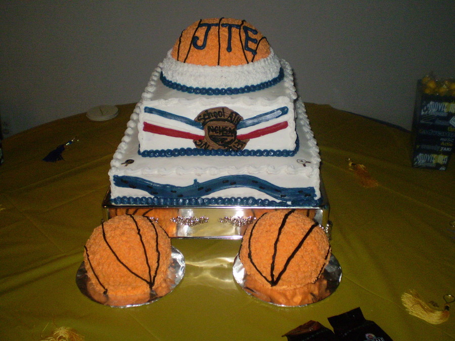 Basketball Graduation Cake