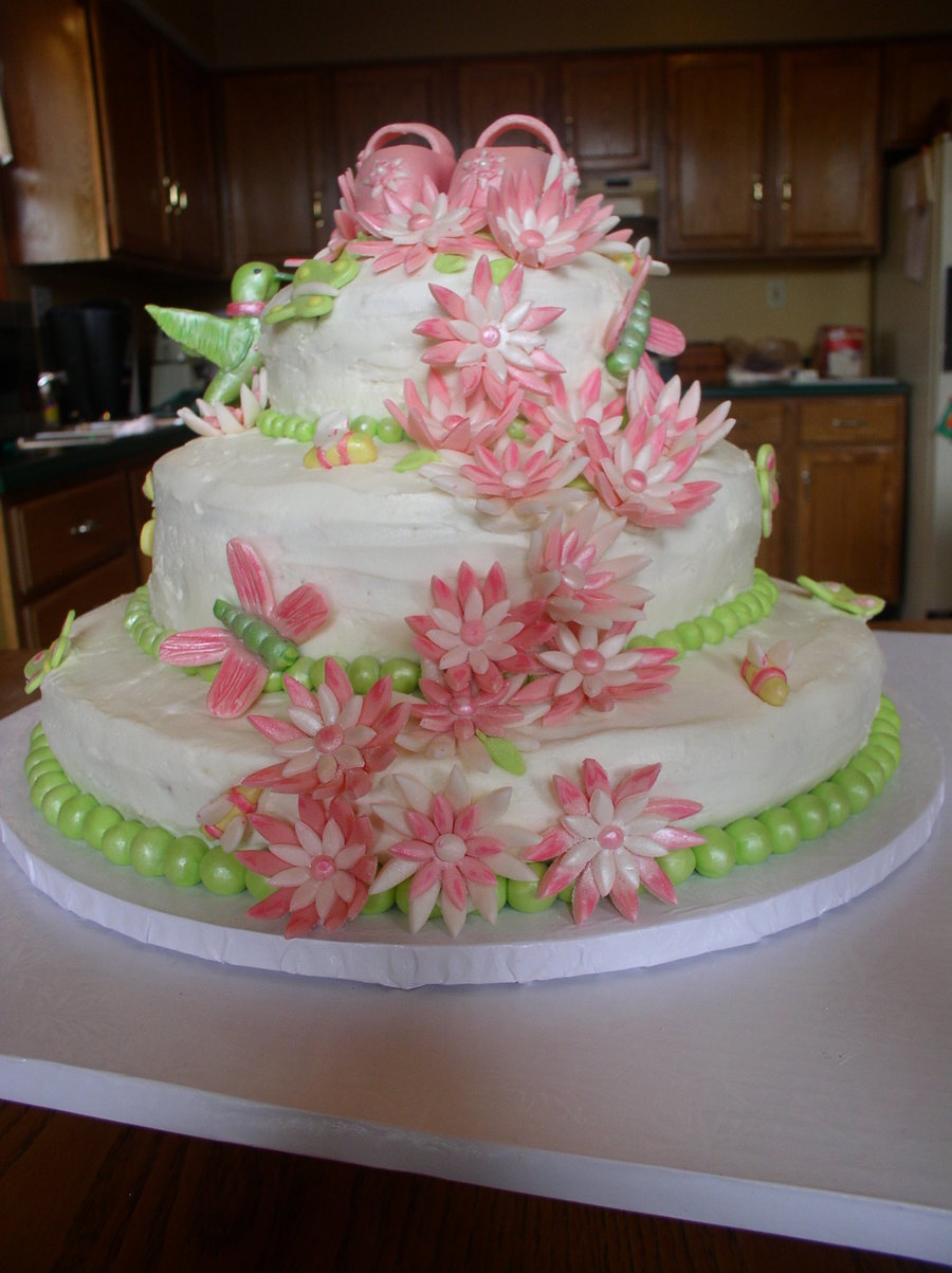 Hummingbird Baby Shower Cake