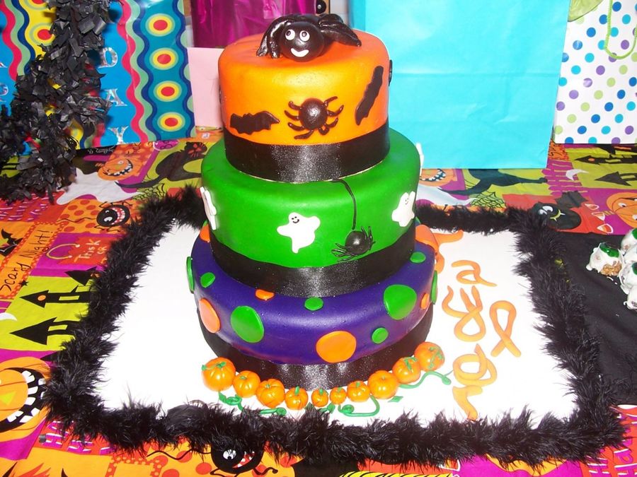 Girls Halloween Birthday Cake