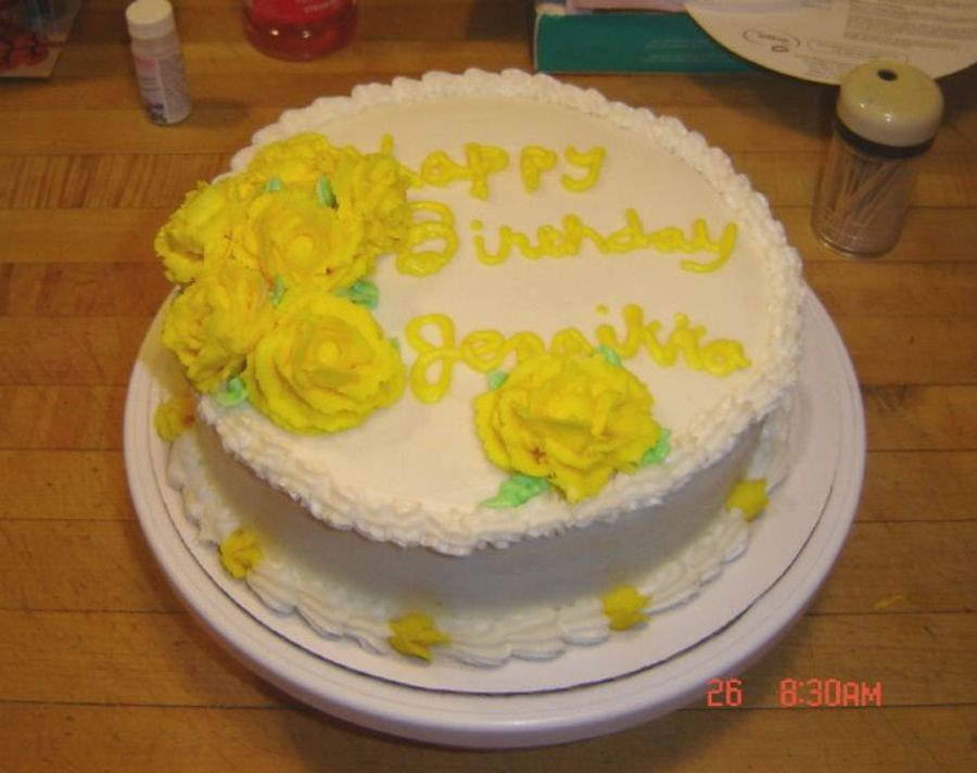 Yellow Roses For Birthday Cake - CakeCentral.com