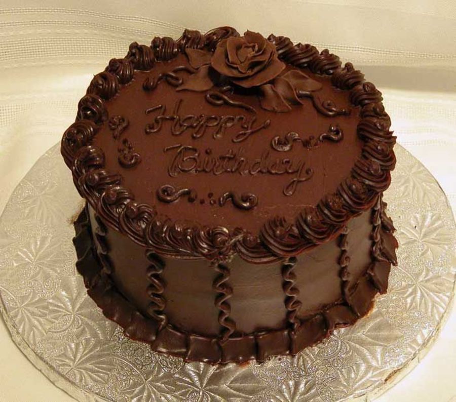 Chocolate Ganache Birthday Cake