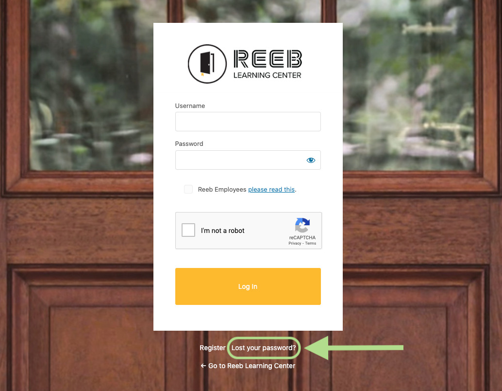 Reeb Learning Center Reset Password