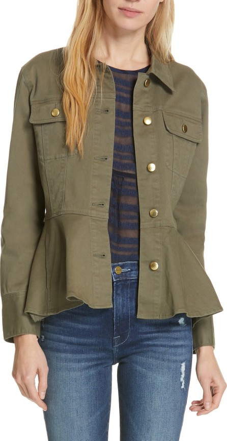 FRAME DENIM Flounce Hem Jacket - Luxed