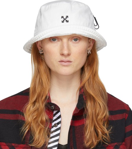 Off White White Arrows Bucket Hat - Luxed