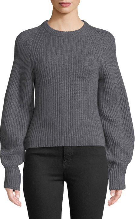 Theory Huron Sculpted-Sleeve Crewneck 