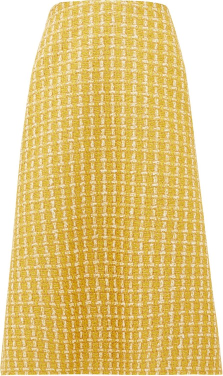 line wool-blend lamé-tweed skirt - Luxed