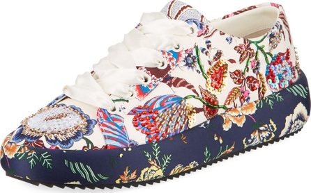 tory burch floral sneakers