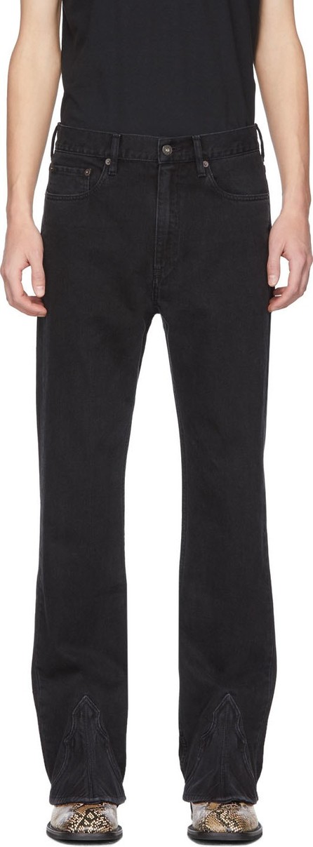 black cowboy jeans