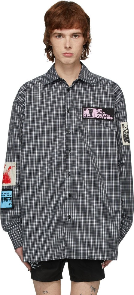 Raf Simons Black & White Check Oversized Shirt - Luxed