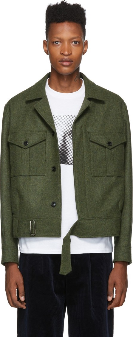 Noah NYC Green Wool Eisenhower Jacket 