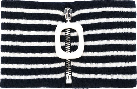 J.W.Anderson striped mock turtleneck collar - Luxed