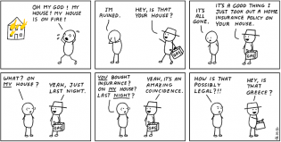 I am in no way implying that naked credit default swaps exacerbated the European debt crisis.  I'm simply saying that a bear shi