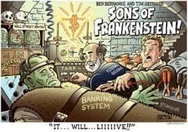 Cartoon bernanke geithner