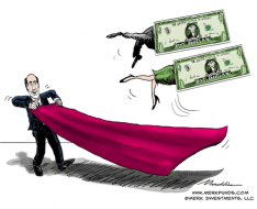 Ben Carpet Sweeps Dollar Cartoon