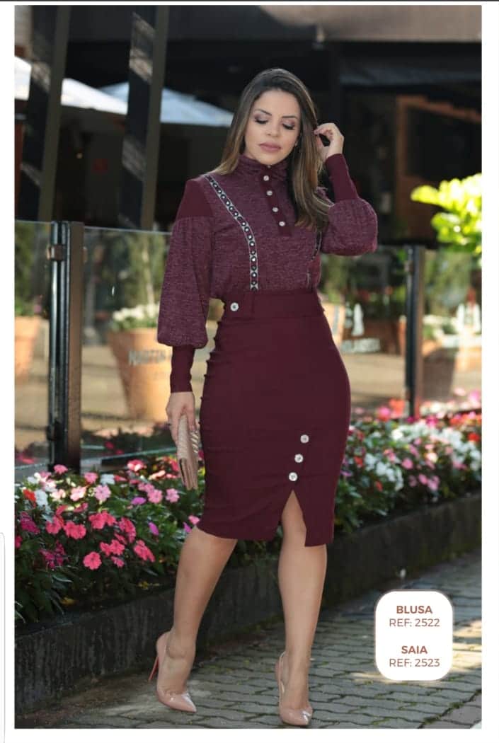 modelos de saias e blusas femininas
