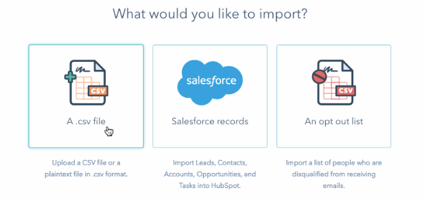 what would you like to import