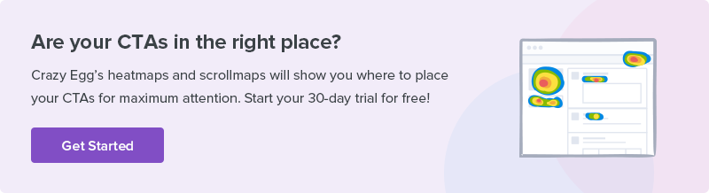 ctas in right place free trial crazy egg