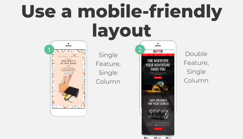 mobile friendly email layouts
