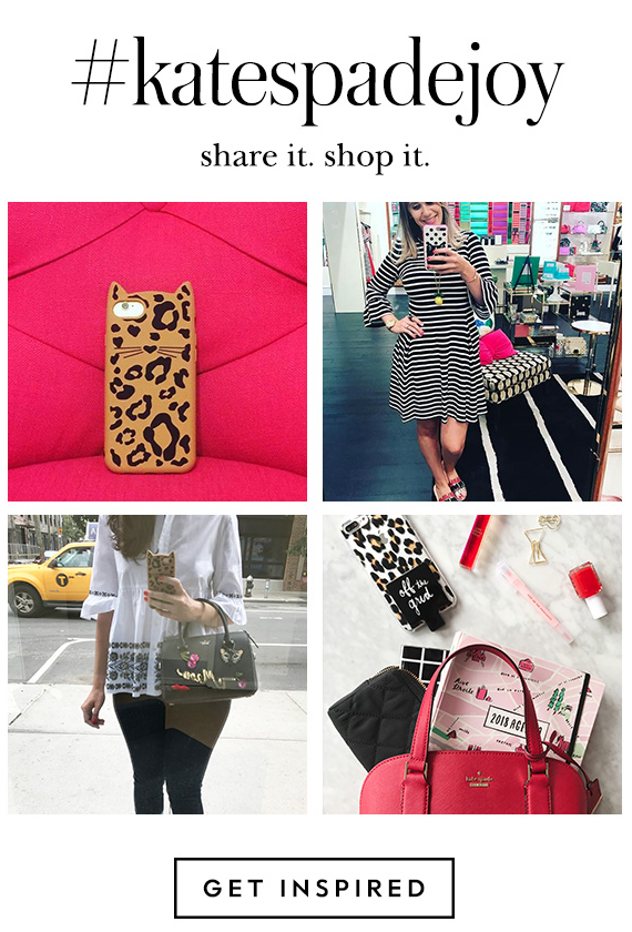 kate spade instagram sharing newsletter