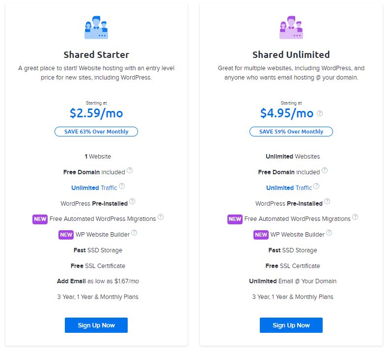 Dreamhost Shared Pricing