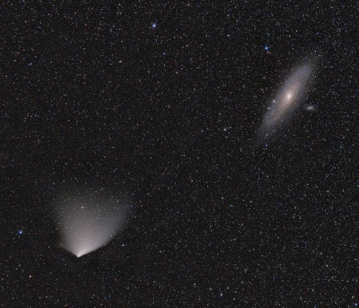 Comet PANSTARRS and M31