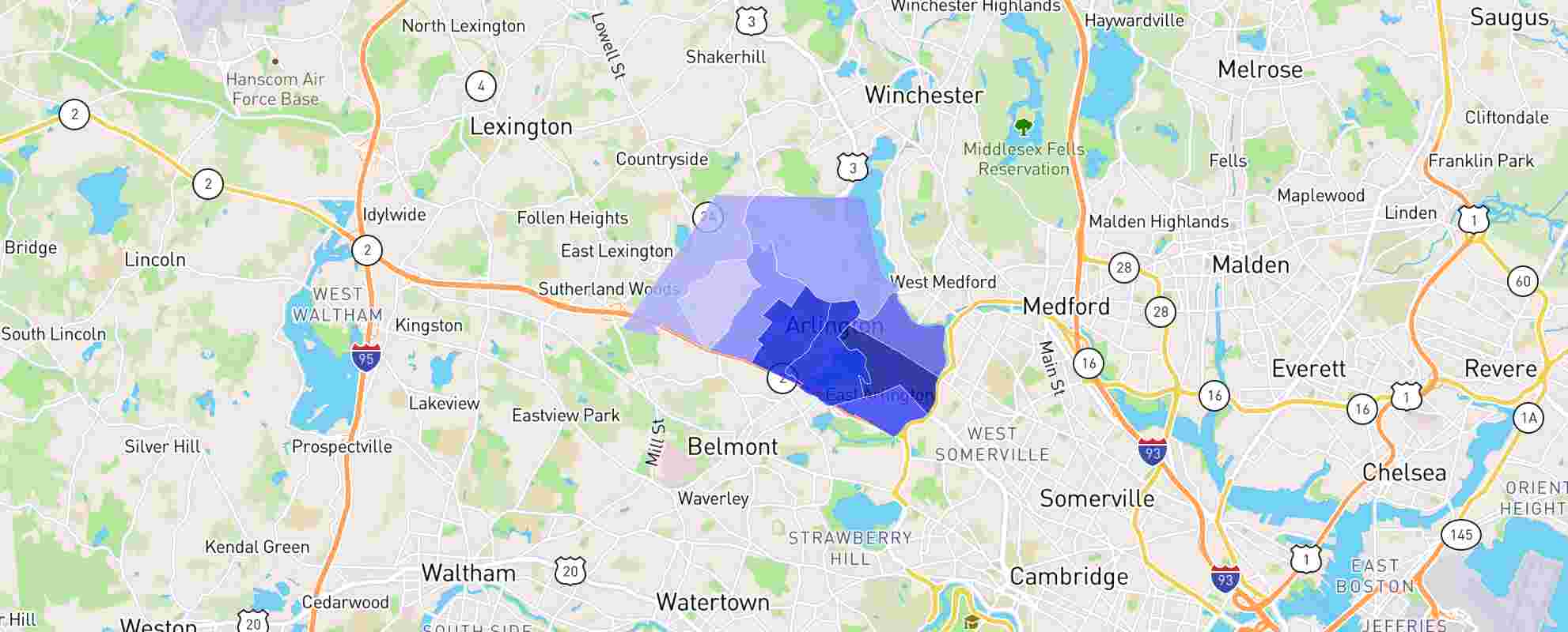 Arlington Ma Zip Code Map Brandy Tabbitha
