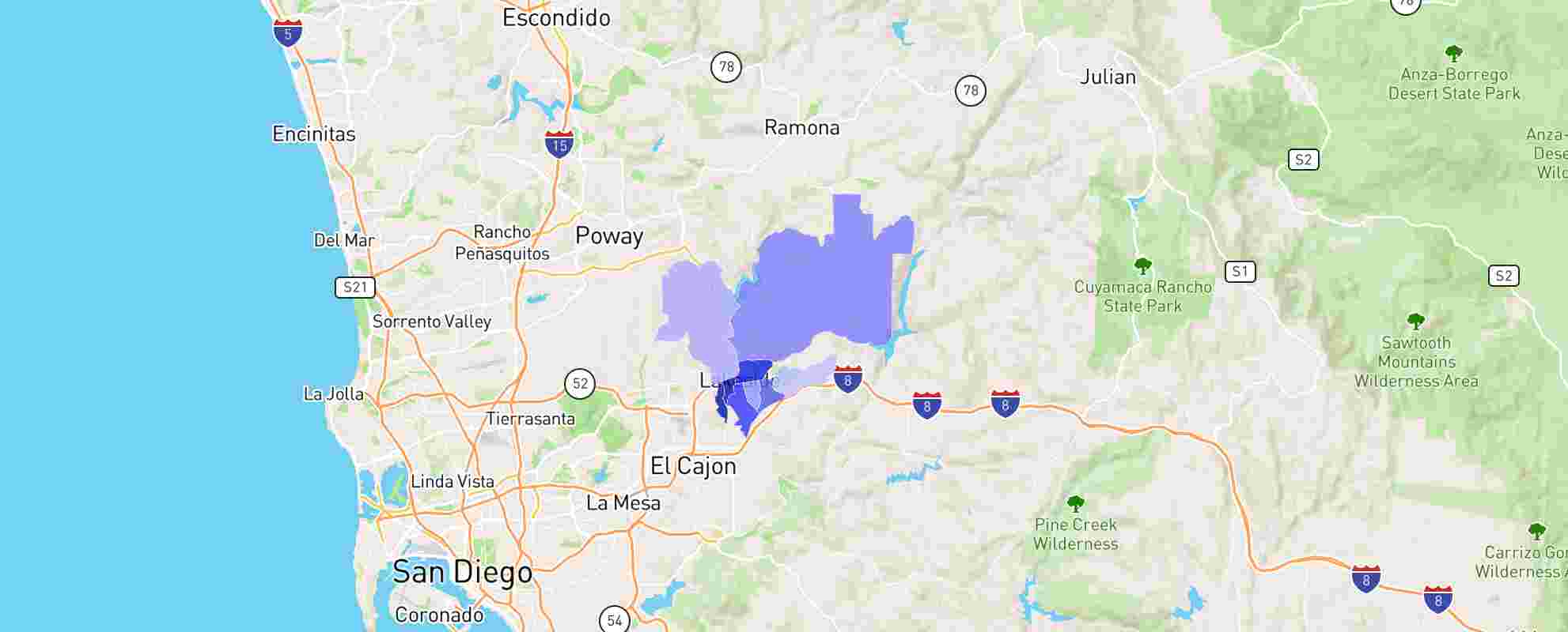 Lakeside Ca Zip Code Map Guinna Hyacinthia