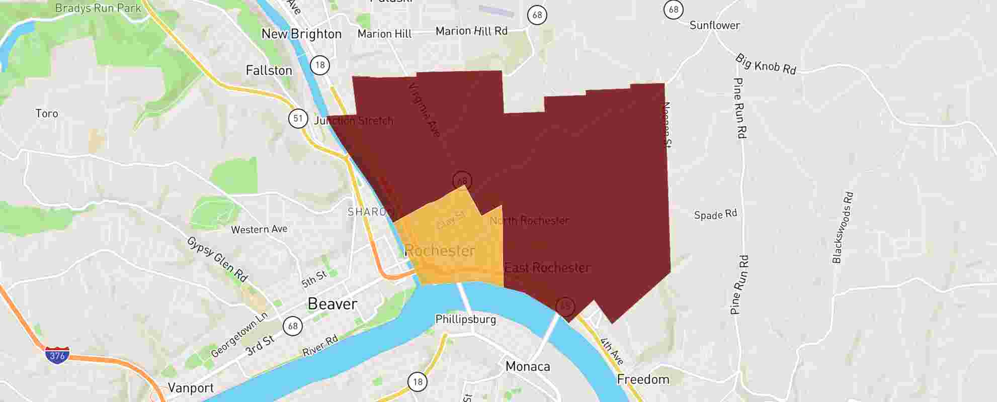 Rochester, PA - 15074 - Real Estate Market Data - NeighborhoodScout, image size:1982x800