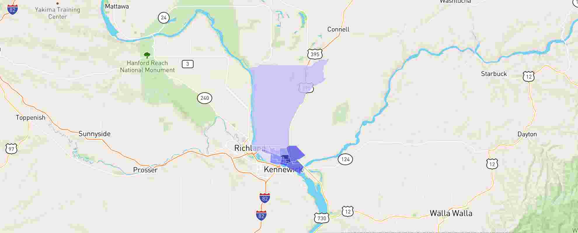 Map Of Pasco Wash