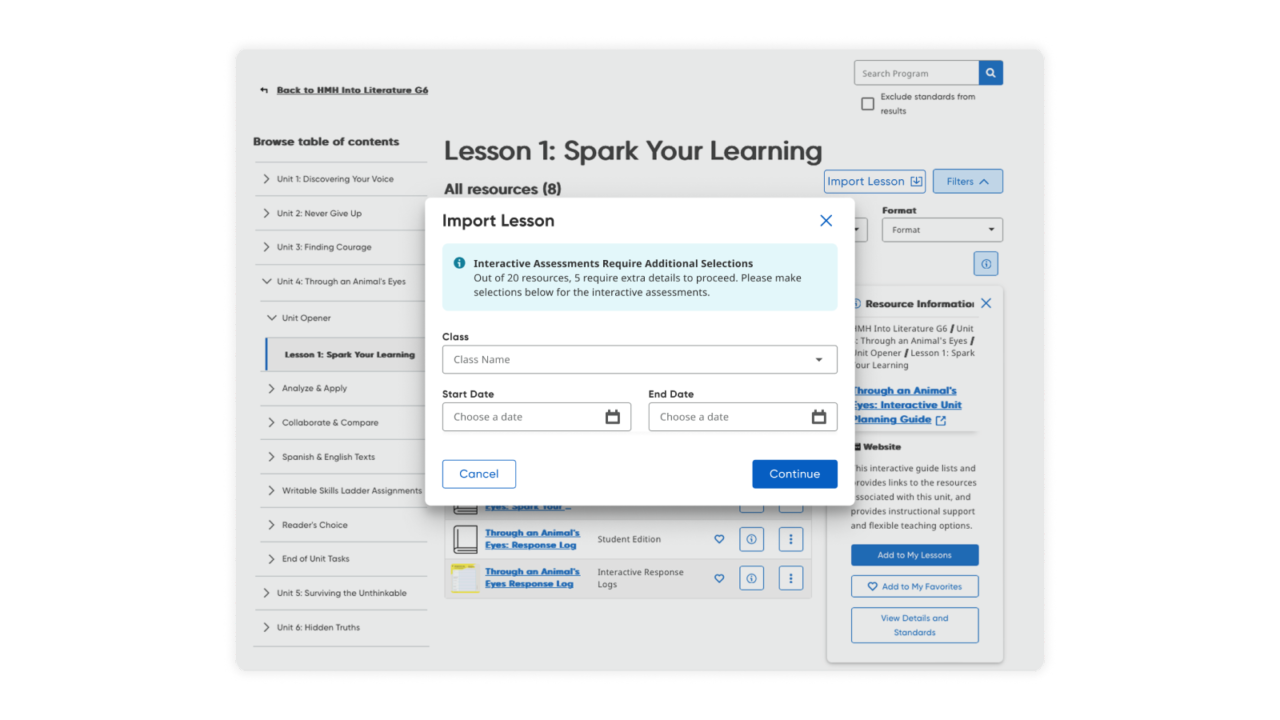 HMH Ed Lesson Import WF2158400 August