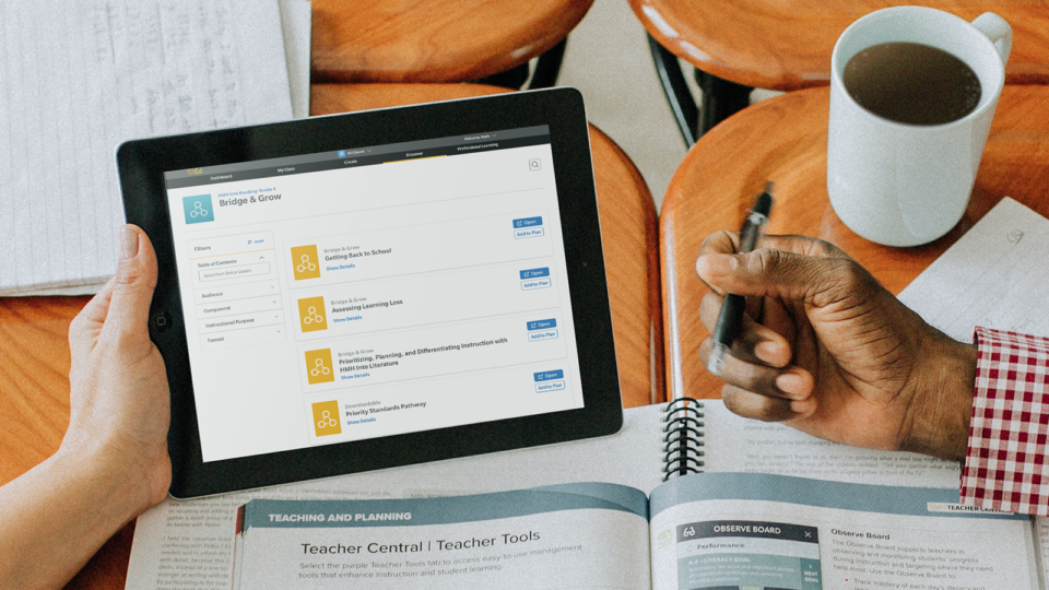 Teachers with a tablet