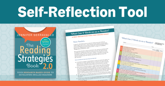 Self Reflection Tool Blog Header Serravallo RSB 2 0 FREE Download Graphic