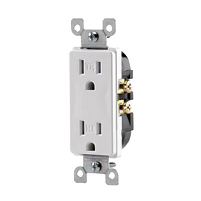 Leviton T5325-W Decora® Tamper Resistant Double Pole ... wiring double duplex receptacles in room 