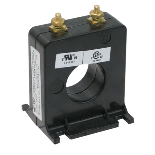 "Crompton Instruments 2SFT500 Model 2SFT Series Square Case Current Transformer With Molded Feet and Terminals 50 Amp Primary, 4 VA,"