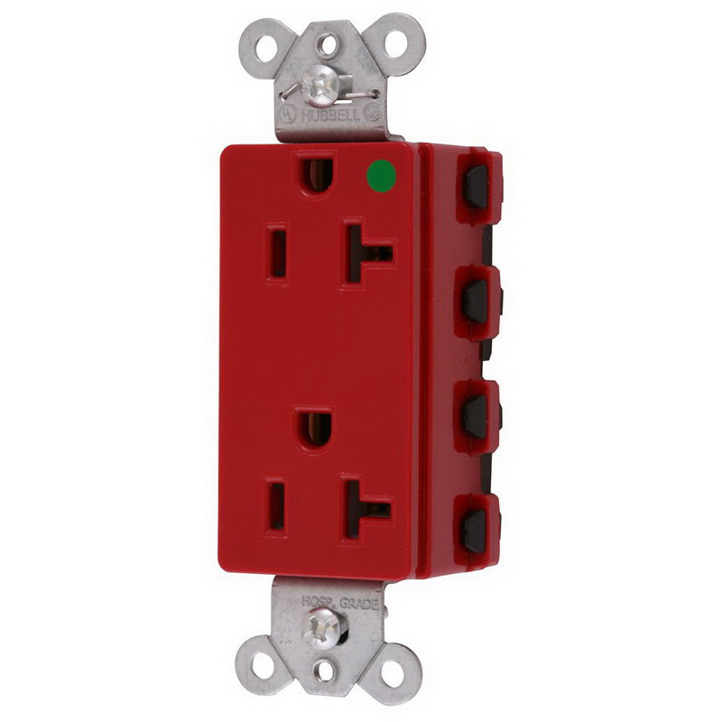Hubbell Wiring SNAP2182RA SNAPConnect® Duplex Receptacle; 125 Volt AC