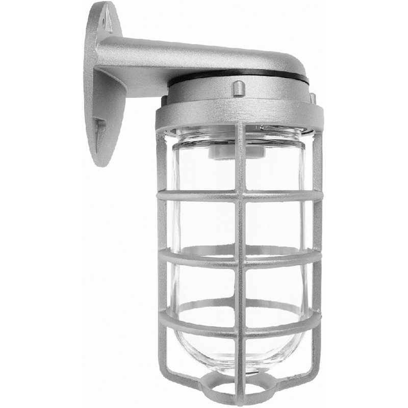 RAB VBR100DG/PRISM 1-Light Wall With Bracket Mount 100 Series Vaporproof Light Fixture With ...