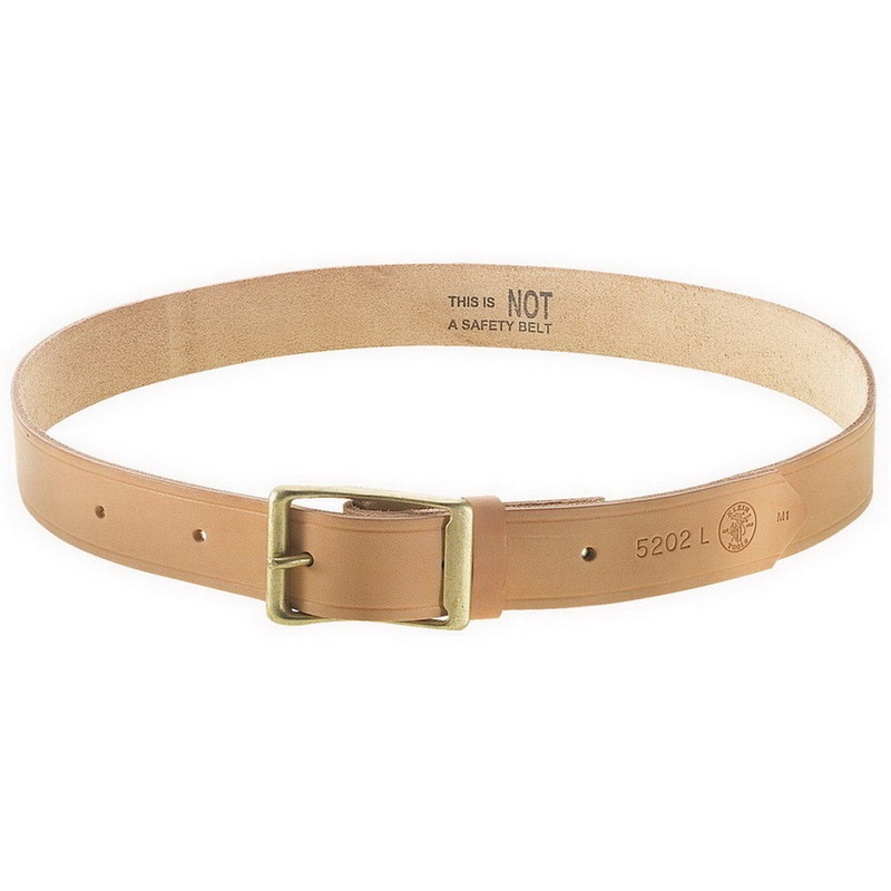 Klein Tools 5202L Belt; 11/2 Inch Belt Width, Leather, Large, Brown