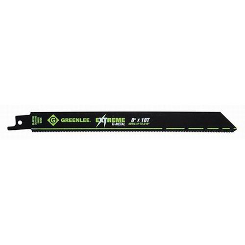 Greenlee 353-818G Titanium Coated Bi-Metal Reciprocating Saw Blade 8 Inch- 3/4 Inch- 24 TPI- 5/Pack- Greenlee 353-818G Titanium Coated Bi-Metal Reciprocating Saw Blade 8 Inch- 3/4 Inch- 24 TPI- 5/Pack-