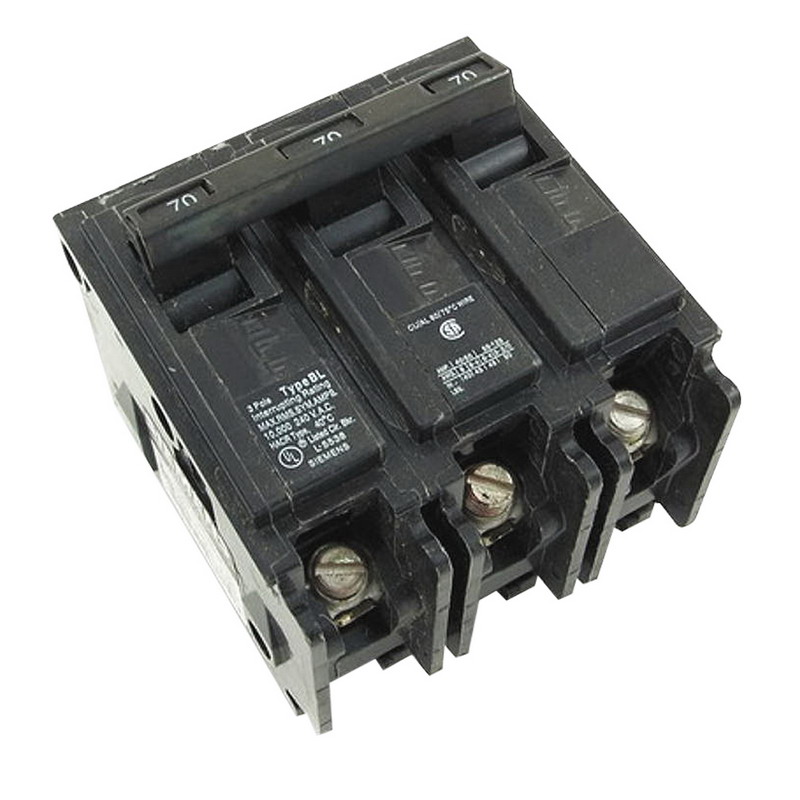 Siemens B350 Molded Case Circuit Breaker; 50 Amp, 240 Volt AC, 3Pole, BoltOn Mount Crescent