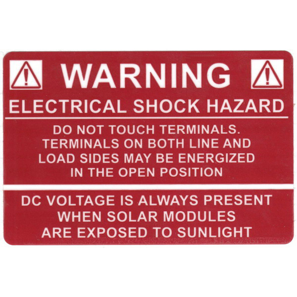 Hellermann Tyton 596-00232-1 Pre-Printed Solar Label 3.750 Inch Length x 2.500 Inch Width- Red- Vinyl- Hellermann Tyton 596-00232-1 Pre-Printed Solar Label 3.750 Inch Length x 2.500 Inch Width- Red- Vinyl-