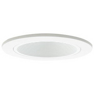 Elite Lighting B401w-wh - 4" Stepped Baffle Recessed Light Trim