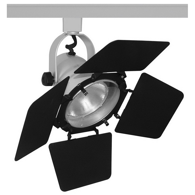 Juno Lighting T292SL TracMaster® Halogen Studio II With Barn Door Track Head; 75 Watt, Medium