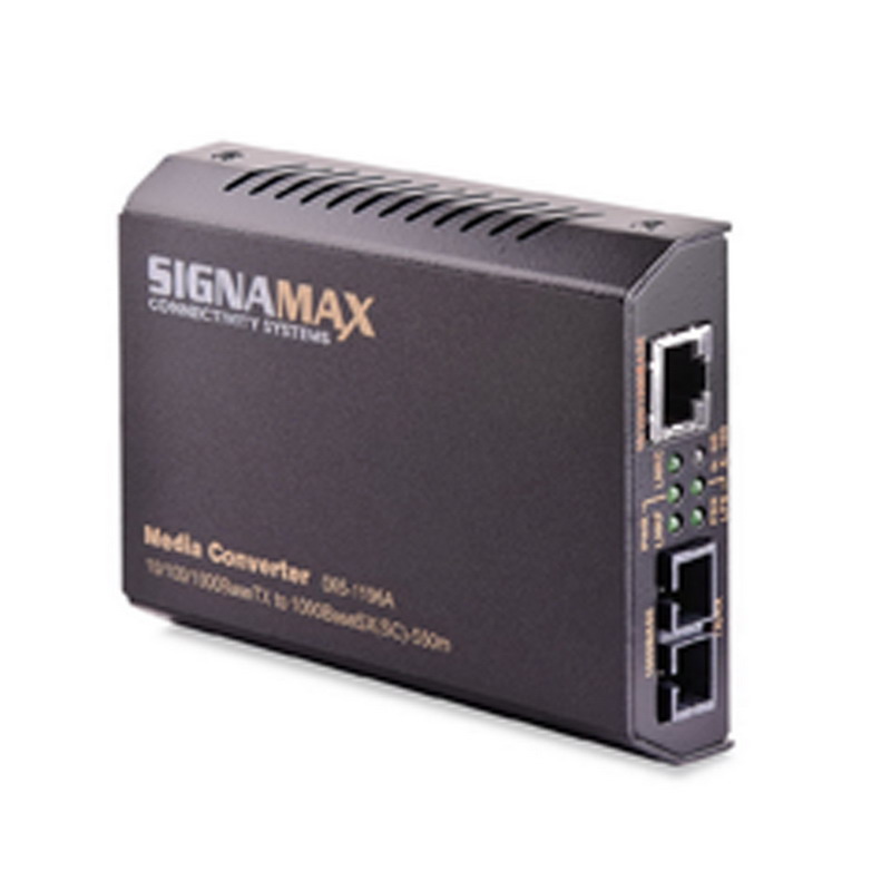 Signamax 0651196A Switching Media Converter; Wall/Flush Mount, SC