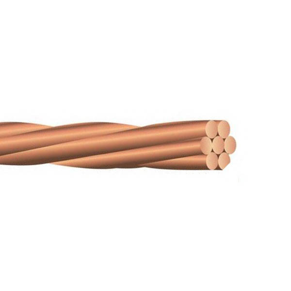 Copper Building Wire Bare Cable; 4/0 AWG, 7 Stranded, Soft Drawn Bare Copper Conductor, Reel